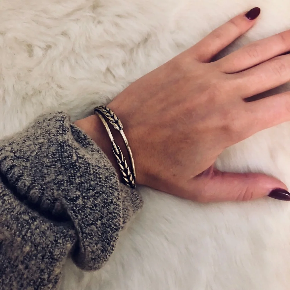 Lucky Brand Silver Braided Cuff Bracelet